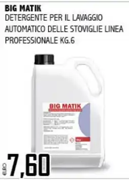 Big Food Big Matik detergente per il lavaggio automatico delle stoviglie linea professionale offerta