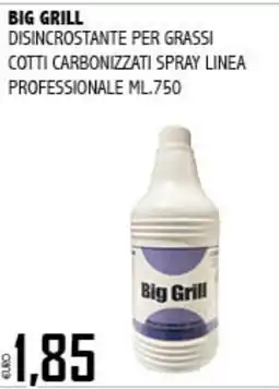 Big Food Big Grill disincrostante per grassi cotti carbonizzati spray linea professionale offerta