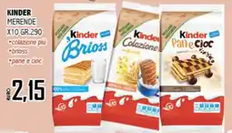 Big Food Kinder Merende offerta