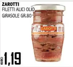 Big Food Zarotti filetti alici olio girasole offerta
