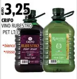 Big Food Crifo vino rubestro offerta