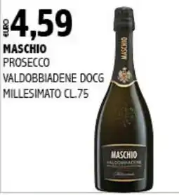 Big Food Maschio Prosecco Valdobbiadene DOCG Millesimato offerta