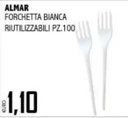 Big Food Almar forchetta bianca offerta