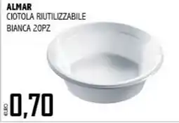 Big Food Almar ciotola riutilizzabile bianca offerta