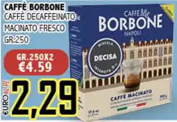Big Food Caffè Borbone caffè decaffeinato macinato fresco offerta