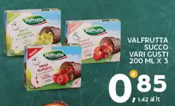 Extra Supermercati Valfrutta succo vari gusti offerta