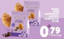 Extra Supermercati Bauli mini croissant classico crema al cioccolato offerta