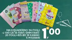 Extra Supermercati Maxiquaderno kawaii offerta