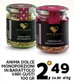 Extra Supermercati Animadolce monoporzioni in barattolo offerta