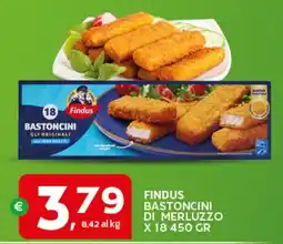 Extra Supermercati Findus bastoncini di merluzzo offerta