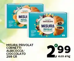 Extra Supermercati Misura privolat cornetti albicocca cioccolato offerta