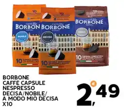 Extra Supermercati Borbone caffè capsule nespresso offerta