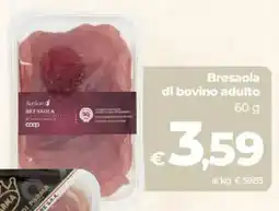 Ipercoop Radenza Bresaola di bovino adulto offerta