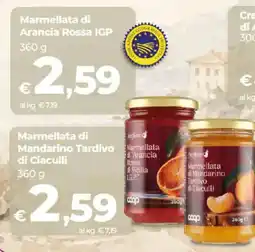 Ipercoop Radenza Marmellata di Arancia Rossa IGP/ Marmellata di Mandarino Tardivo di Ciaculli offerta
