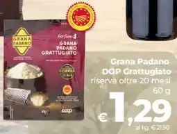 Ipercoop Radenza Grana Padano Grattugiato offerta