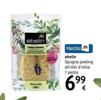 dm drogerie markt ebelin Spugna peeling all'olio d'oliva 1 pezzo offerta