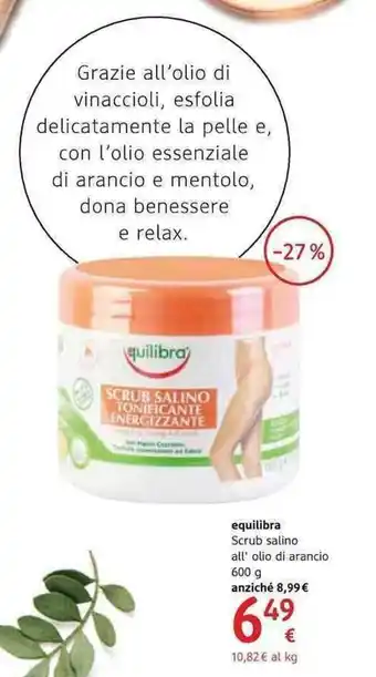 equilibra Scrub salino all'olio di arancio 600g