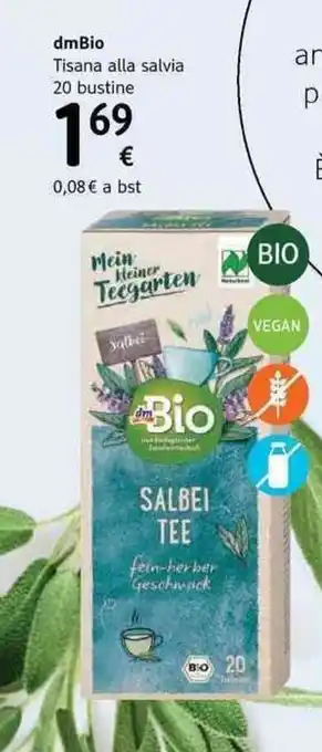 dm drogerie markt dmBio Tisana alla salvia 20 bustine offerta