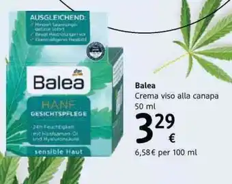 dm drogerie markt Balea Crema viso alla canapa 50ml offerta