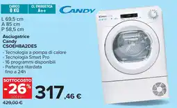 Carrefour Asciugatrice Candy CSOEH8A2DES offerta