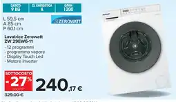 Carrefour Lavatrice Zerowatt offerta