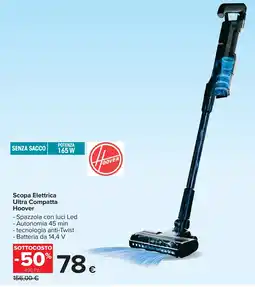 Carrefour Scopa Elettrica Ultra Compatta Hoover offerta