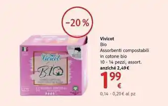 dm drogerie markt Vivicot Bio Assorbenti compostabili in cotone bio 10-14 pezzi offerta