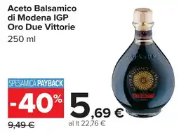 Carrefour Aceto Balsamico di Modena IGP Oro Due Vittorie offerta