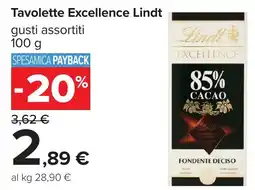 Carrefour Tavolette Excellence Lindt offerta