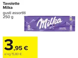 Carrefour Tavolette Milka gusti assortiti offerta