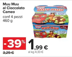 Carrefour Muu Muu al Cioccolato Cameo offerta