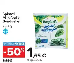 Carrefour Spinaci Millefoglie Bonduelle offerta
