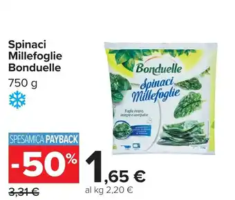 Carrefour Spinaci Millefoglie Bonduelle offerta