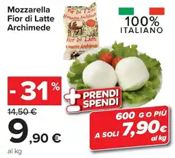 Carrefour Mozzarella Fior di Latte Archimede offerta