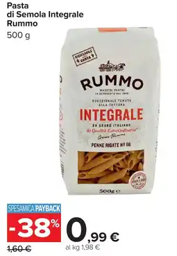 Carrefour Pasta di Semola Integrale Rummo offerta
