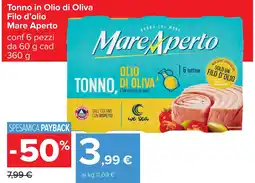 Carrefour Tonno in Olio di Oliva Mare Aperto offerta