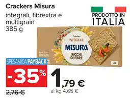 Carrefour Crackers integrali Misura offerta