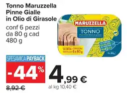 Carrefour Tonno Maruzzella Pinne Gialle in Olio di Girasole offerta