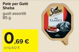 Carrefour Patè per Gatti Sheba offerta