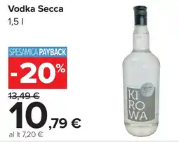 Carrefour Vodka Secca KIROWA offerta