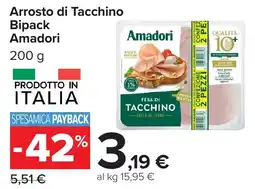 Carrefour Arrosto di Tacchino Amadori offerta