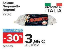 Carrefour Salame Negronetto offerta