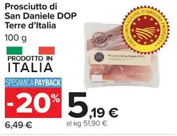 Carrefour Prosciutto di San Daniele DOP offerta