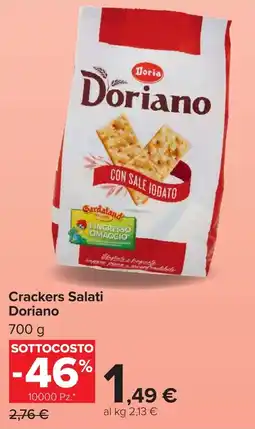 Carrefour Market Crackers Salati Doriano offerta
