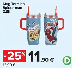 Carrefour Mug Termico Spider-man offerta
