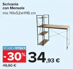 Carrefour Scrivania con Mensole offerta