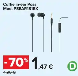 Carrefour Cuffie in-ear Poss offerta