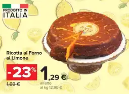 Carrefour Ricotta al Forno al Limone offerta