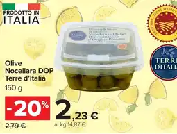 Carrefour Olive Nocellara DOP Terre d'Italia offerta
