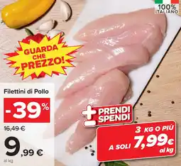 Carrefour Filettini di Pollo offerta